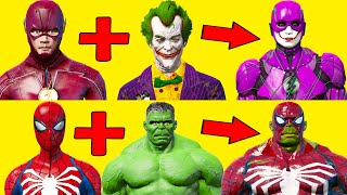 Superheroes Get Mixed Marvel with Hulk, Spider-Man, Joker, Venom, Flash, Deadpool