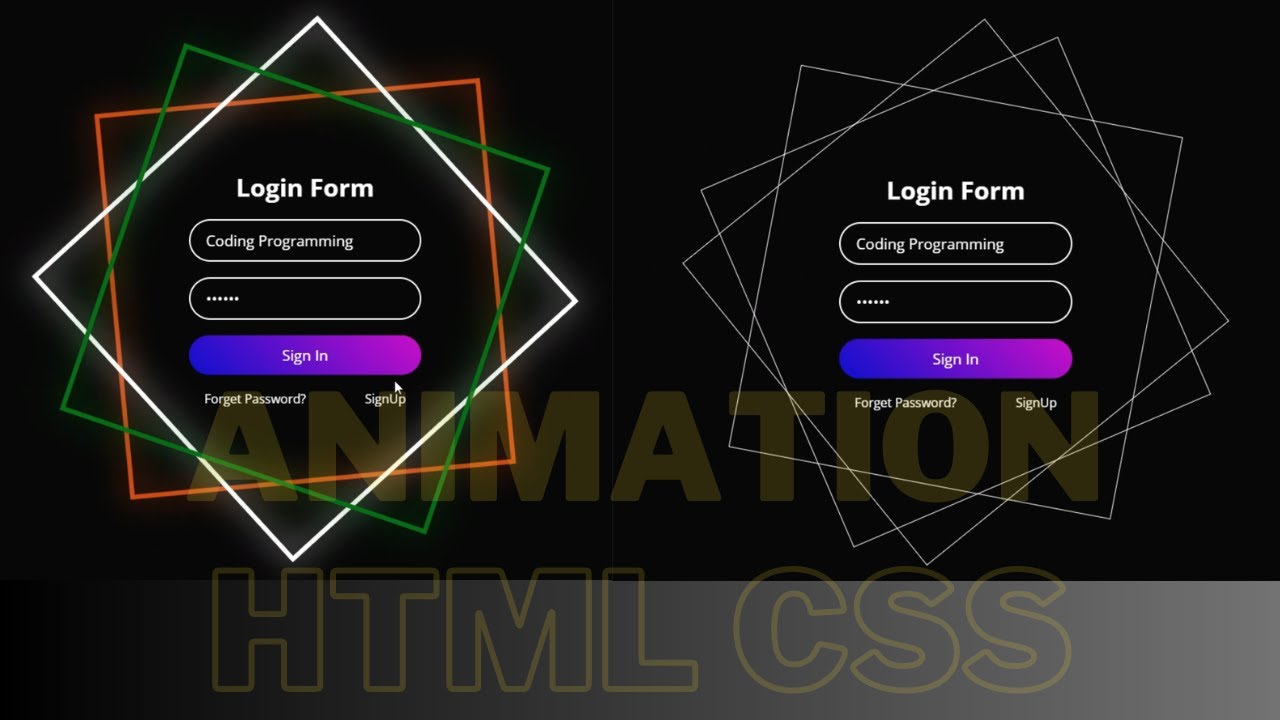 How To Make Animated Login Form Using HTML & CSS Step By Step Tutorial ...