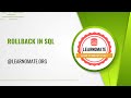 What is rollback in sql | Learnomate Technologies