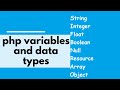 #05 Variables & Data Types in PHP | PHP Tutorial for Beginners