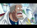 Garp is surprised with luffy from sky. (English Sub)
