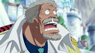 Garp is surprised with luffy from sky. (English Sub)