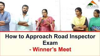 How to Approach Road Inspector Exam   - Winner's Meet  with  Er. CS.Karpagam - M.Tech )