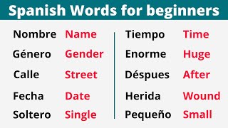 Spanish for Beginners: 70 Basic Words Every Beginner Must Know