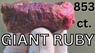 Watch This Giant Ruby Rock Get Cut & Polished to Perfection!