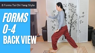 8 Forms Tai Chi, Up to Form 4 Cloud Hands in Back View with Verbal Cues