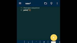 escape sequence in python