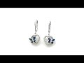 johareez 0.68ctw genuine blue sapphire .925 sterling silver earrings