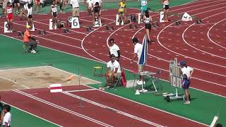 兵庫県中学校陸上新人大会　１年女子１００M予選８組　２０１９年９月２９日　ユニバー記念競技場