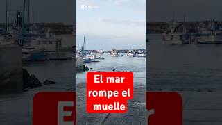 El Mar rompe el muelle en Jaramijó, Ec28dic2024.