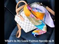 What's in my Bag & Review | The Louis Vuitton Speedy 25 B Damier Azur |DanielleMone