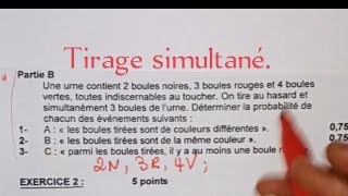 📌Probabilité - Dénombrement. Tirage simultané de 3 boules parmi 9. Combinaisons. Nombre de parties