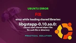 UBUNTU FIX: error while loading shared libraries: libgstapp-0.10.so.0: