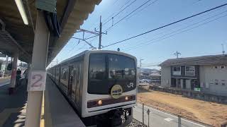 日光線205系600番台Y-2編成HM付き発車シーン@今市駅