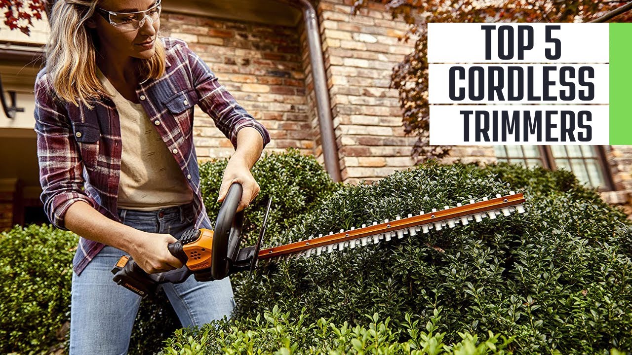 TOP 5 Best Cordless Hedge Trimmers 2024 - Reviews & Buyer's Guide - YouTube