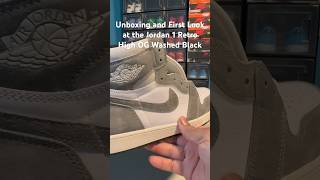 Unboxing and First Look at the Jordan 1 Retro High OG Washed Black #jordan #jordan1 #nike #shorts