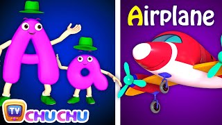 Phonics Song 2 with TWO Words in 3D - A For Airplane - ABC Alphabet Songs with S