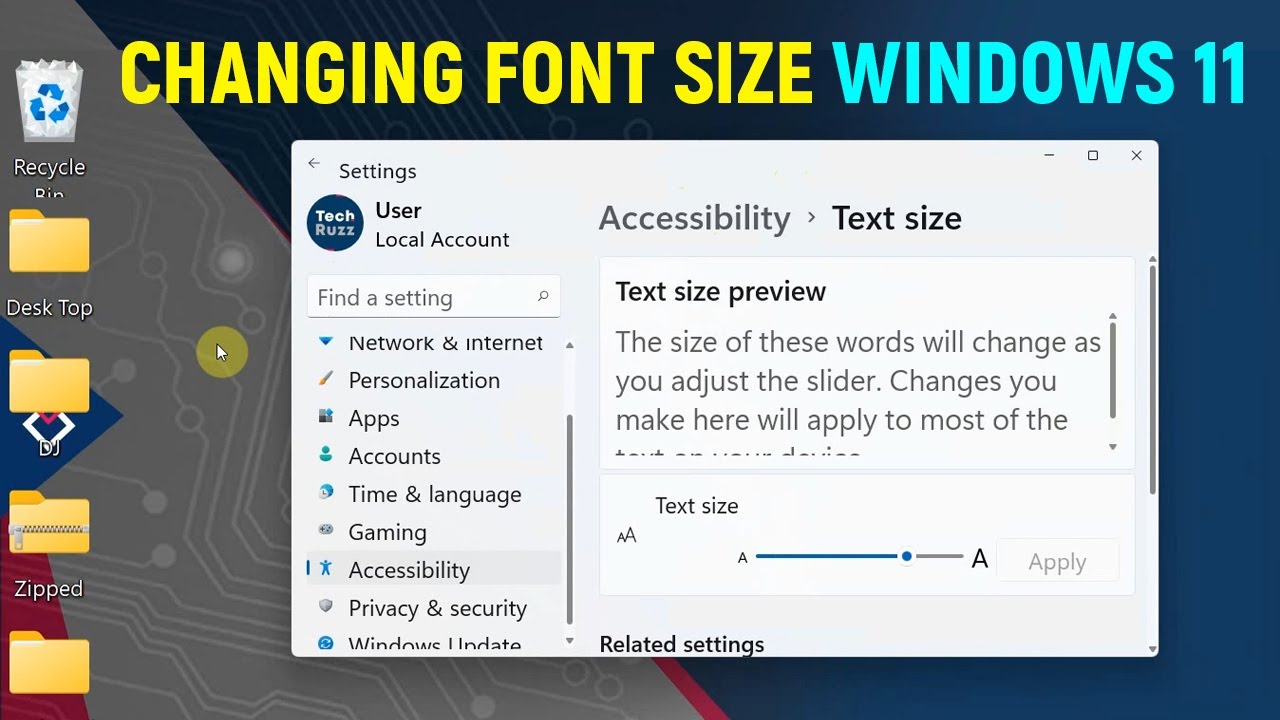 How To Change Icons Font Size In Windows 11 PC/Laptop - YouTube