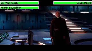 Obi-Wan Kenobi & Anakin Skywalker vs. Count Dooku with healthbars