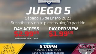 Aguilas vs Gigantes Juego 5 Serie Final Lidom