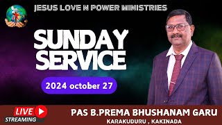 ##Message By Pas.BAKKI PREMA BHUSHANAM garu 27/10/2024  JESUS LOVE N POWER MINISTRIES @ KARAKUDURU..