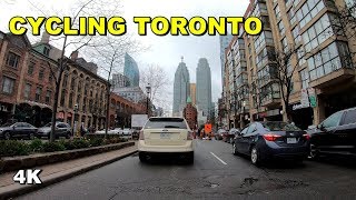 Cycling Toronto - Bike ride through Cabbagetown & around downtown [4K]