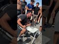 lifting a heavy steel glass challenge youtubeshorts powerful powerlifting