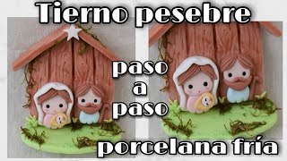 Cómo hacer un pesebre en porcelana fría fácil/paso a paso dyi