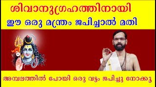 ശിവാനുഗ്രഹത്തിനായി ഈ ഒരു മന്ത്രം ജപിച്ചാൽ മതി !അമ്പലത്തിൽ പോയി ഒരു വട്ടം ജപിച്ചു നോക്കൂ !MANTRAM