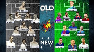 ● OLD LEGENDS VS NEW LEGENDS 🔥(Messi, Ronaldinho, Pele, Ronaldo, Mbappe, Kaka, İniesta, Ramos...)