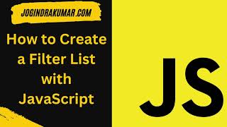 How to Create a Filter List with JavaScript #html #css #create #javascript #filter #list