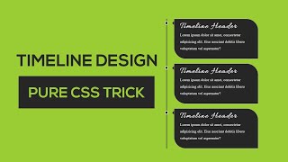 Create a simple timeline using html and css | Simple CSS Tricks