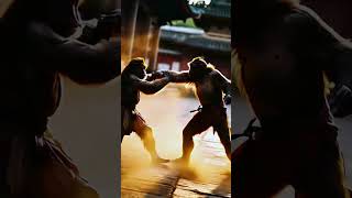 Kung Fu duel at the Shaolin Temple of Monkeys #kungfu