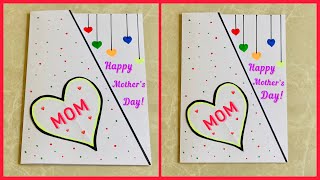 White Paper Mother’s Day Card idea🥰/ Best DIY Greeting Card For MOM😍 #shorts #viral #trending #mom