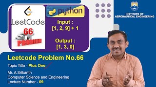 "Plus One | LeetCode Problem 66 | Python Array Solution by Mr. A Srikanth"
