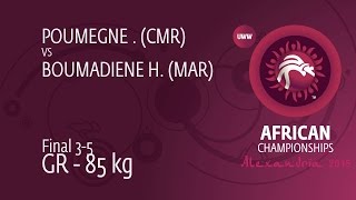 BRONZE GR - 85 kg: H. BOUMADIENE (MAR) df. . POUMEGNE (CMR) by TF, 8-0