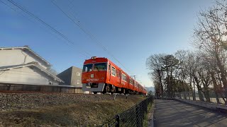 伊予鉄3000系302f前照灯更新車　愛大医学部南口駅到着