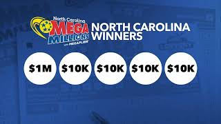 1 ticket in NC won $1M in Mega Millions drawing, 4 others will pocket $10 grand each