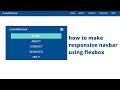 How to create responsive navbar using flexbox || Create responsive navbar using flexbox