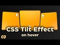 Learn COOL 3D Card Effect using Mouse Tracking | Tilting Card Effect on hover