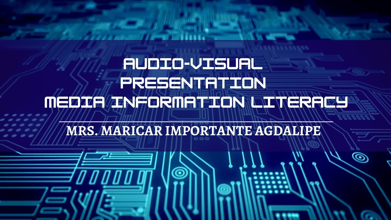 INFORMATION LITERACY - AUDIO VISUAL PRESENTATION (WHAT IS INFORMATION ...