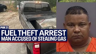 Man arrested for stealing hundreds of gallons of gas