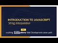 Crushing Codecademy PRO WEB DEVELOPMENT career path Challenge - String Interpolation