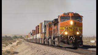 Chasing BNSF 5353 with a Great K3LA! Daggett \u0026 Cajon Pass