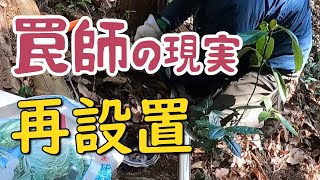 狩猟　イノシシ猟　罠師の現実　くくり罠再設置とウリ坊捕獲