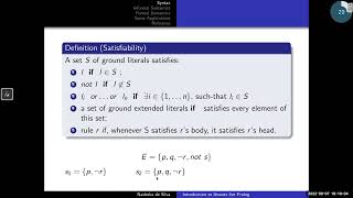 Introduction to Answer set Prolog