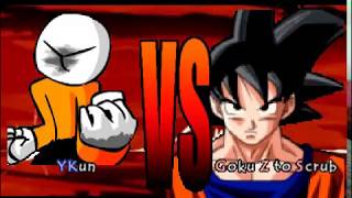 Mugen Random Battles: YKun Vs Goku Z to Scrub