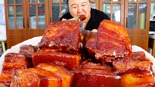 10斤五花肉，阿强做“红烧肉”，肥而不腻，一口下去满嘴爆油｜Mukbang｜吃肉表演【cram阿强】