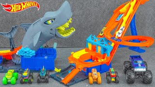 Hot Wheels Collection Unboxing Review ASMR 🔥 Hot Wheels City Ultra Shark Car Wash Playset (ASMR)