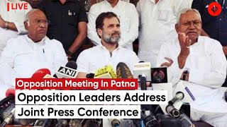 Opposition Leaders Address Joint Press Conference In Patna After Meeting